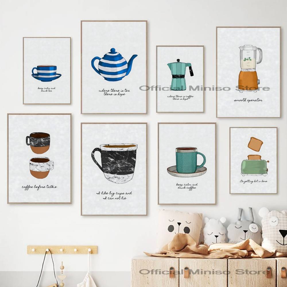 Wallpaper Coffee And Tea - Постер с принтом кофе, чая, кухонной