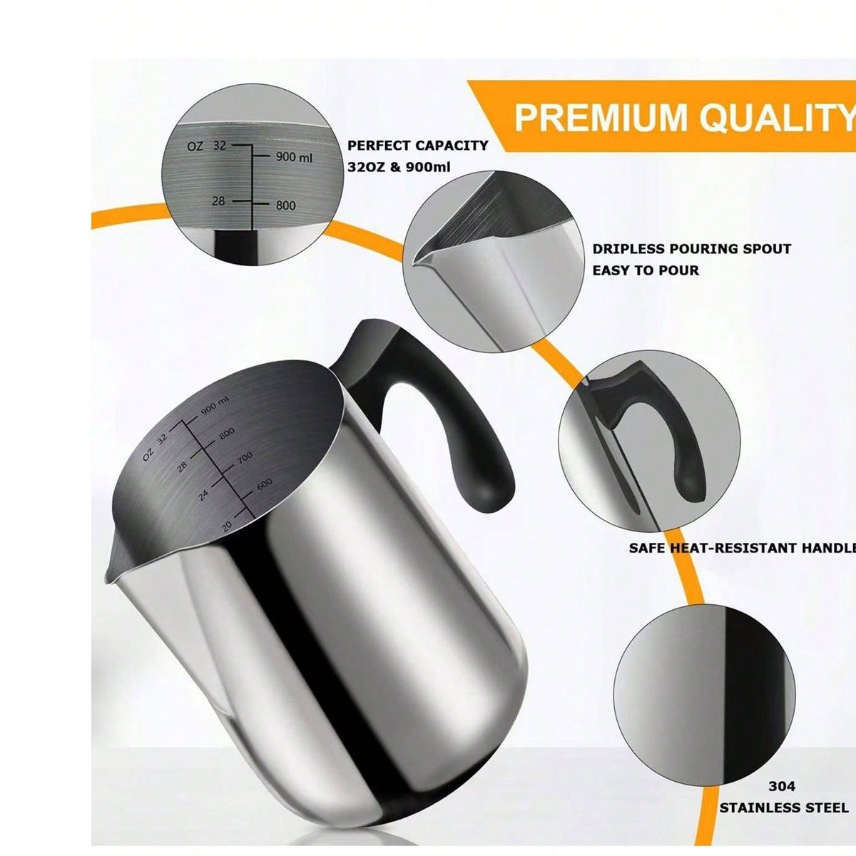 Barista Milk Jug - Кувшин для латте-арта из нержавеющей стали