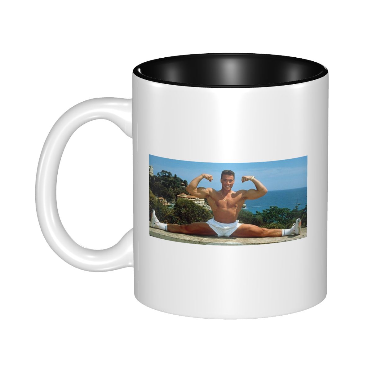 Coffee Tea Van - Забавная керамическая кружка с изображением Жана-Клода