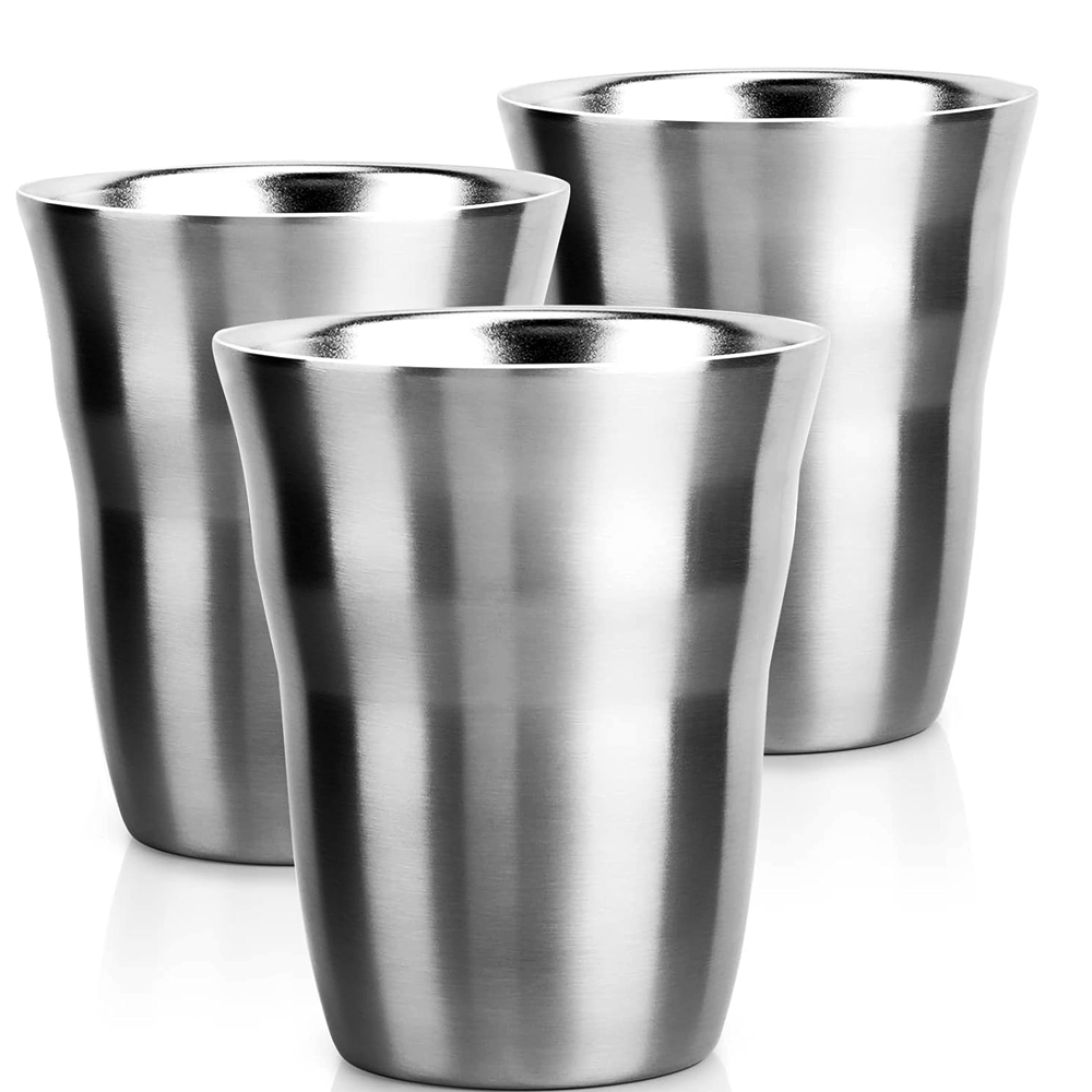 Double Wall Mug - 2/3 упаковки металлических чашек, кружка из