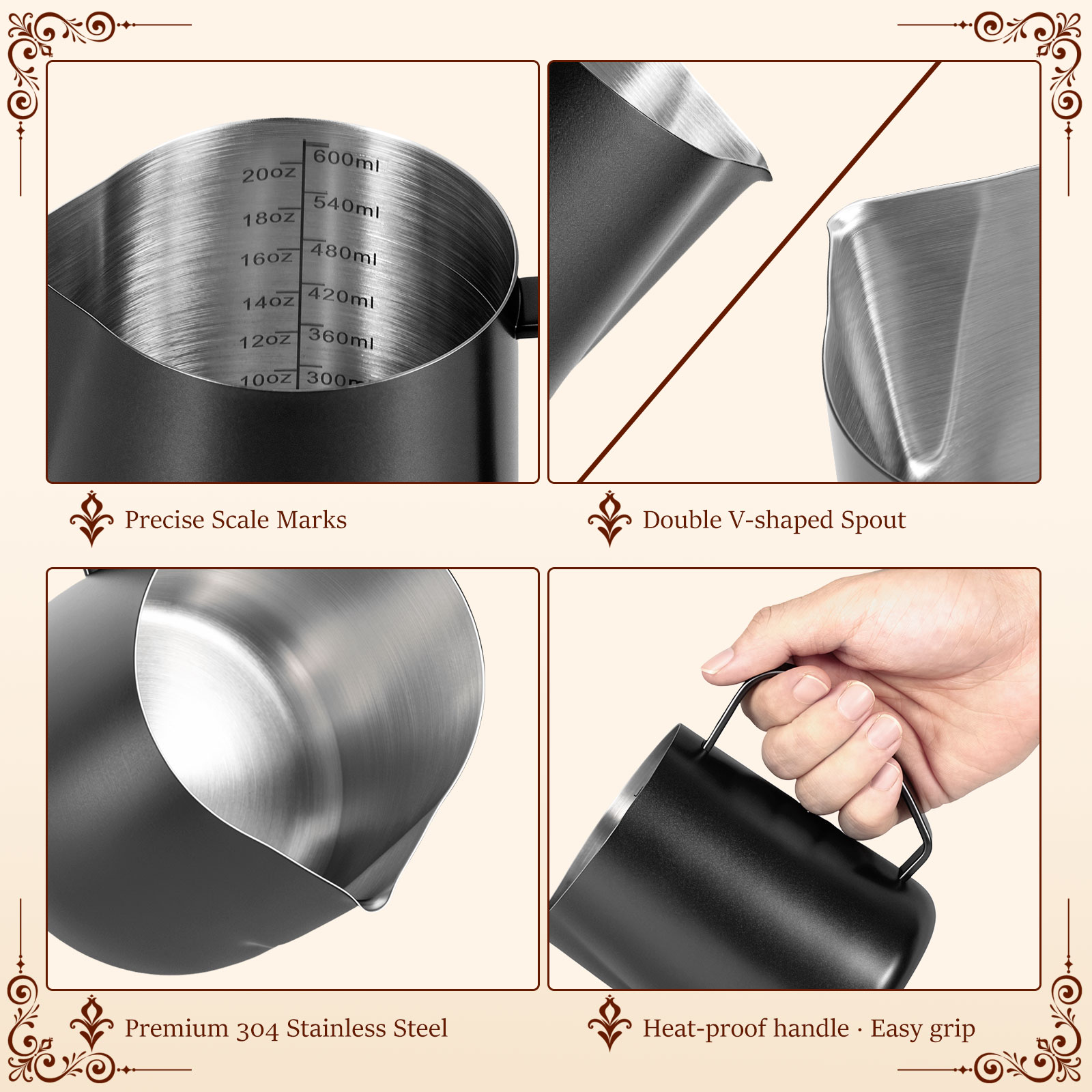Кувшин для вспенивания молока  – обзор и цена Barista Milk Jug