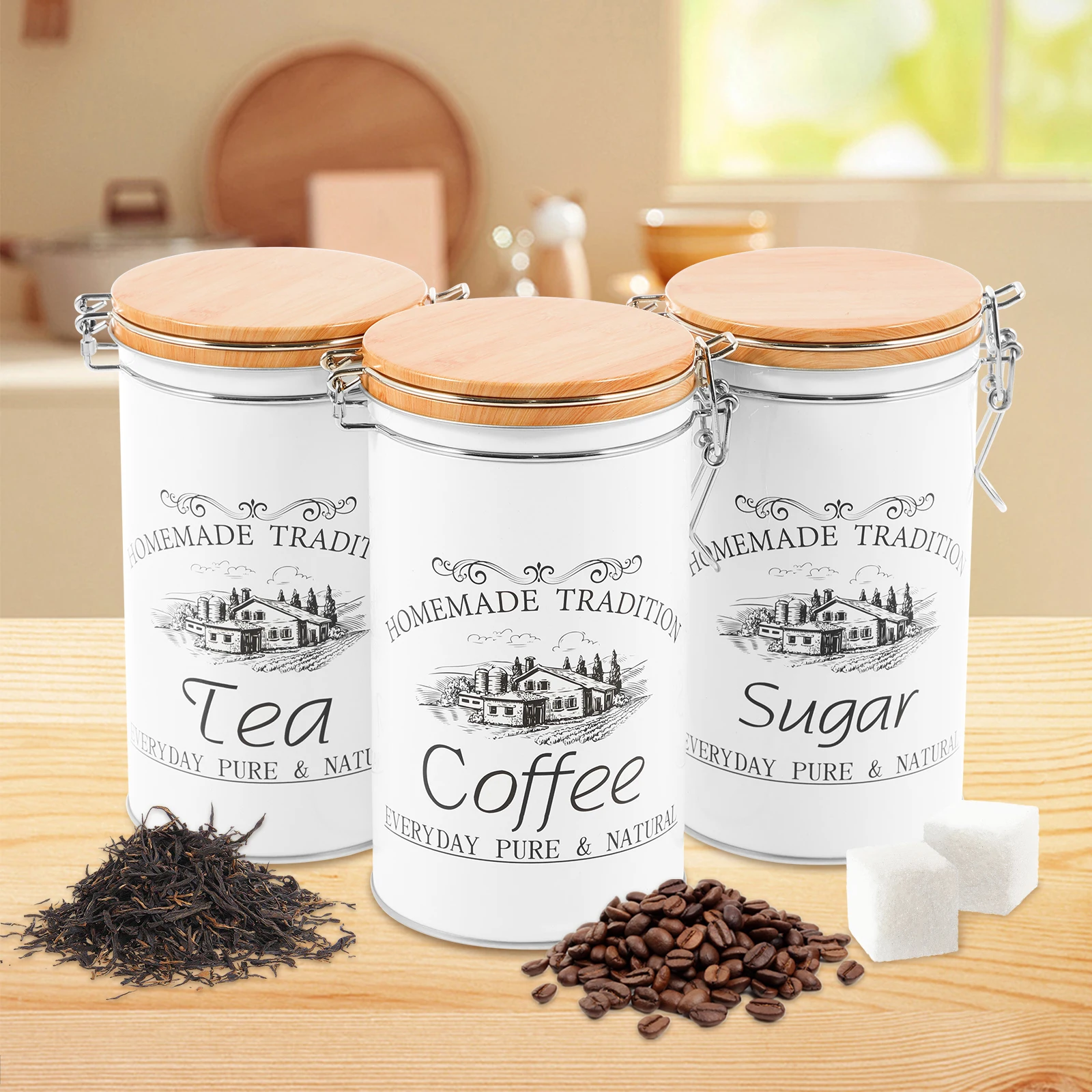 3 шт./компл., канистры для чая – обзор и цена Canister Coffee Sugar Tea