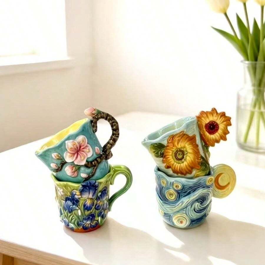 Набор из 4 керамических кофейн – обзор и цена Coffee Tea Van