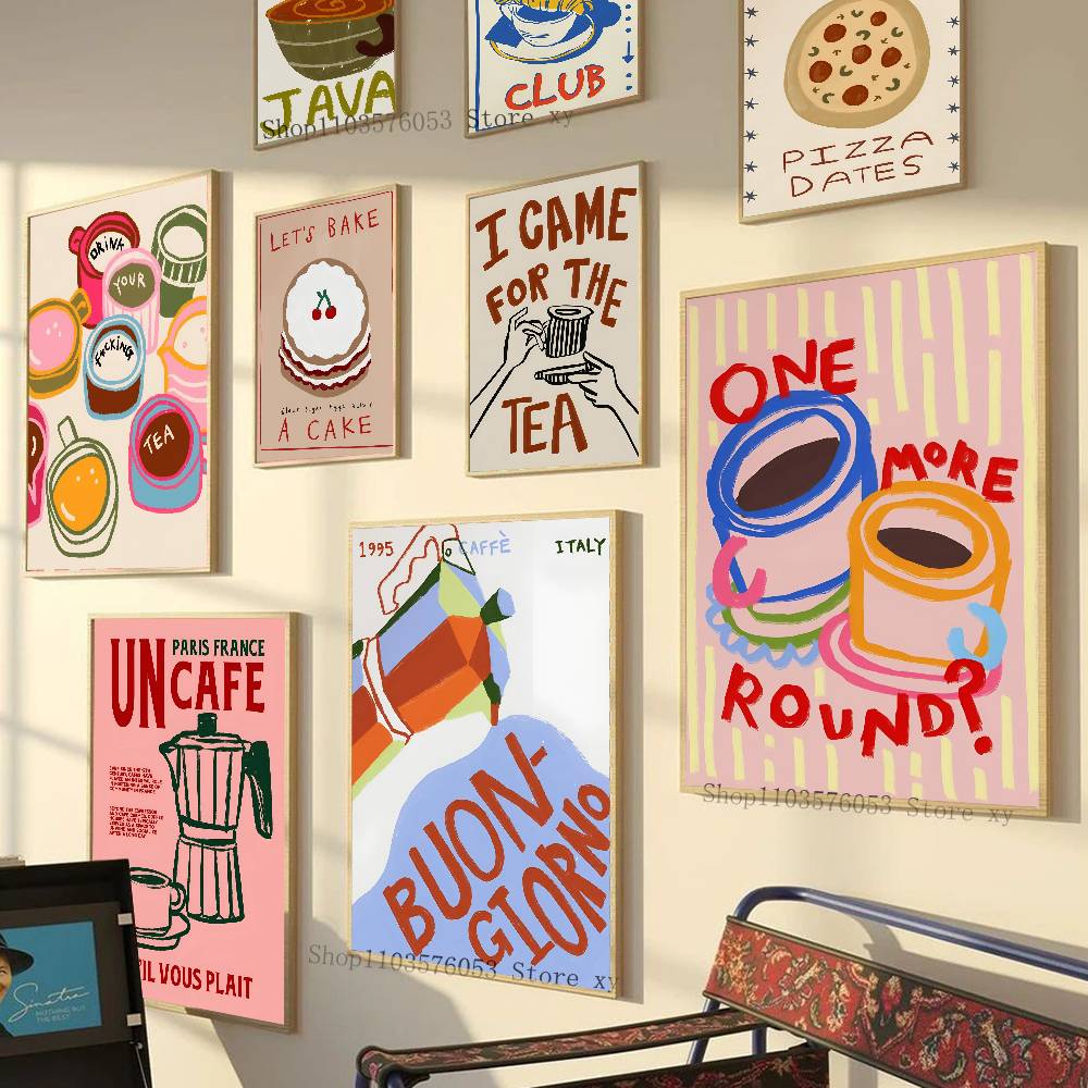 Постер с изображением цветных  – обзор и цена Wallpaper Coffee And Tea