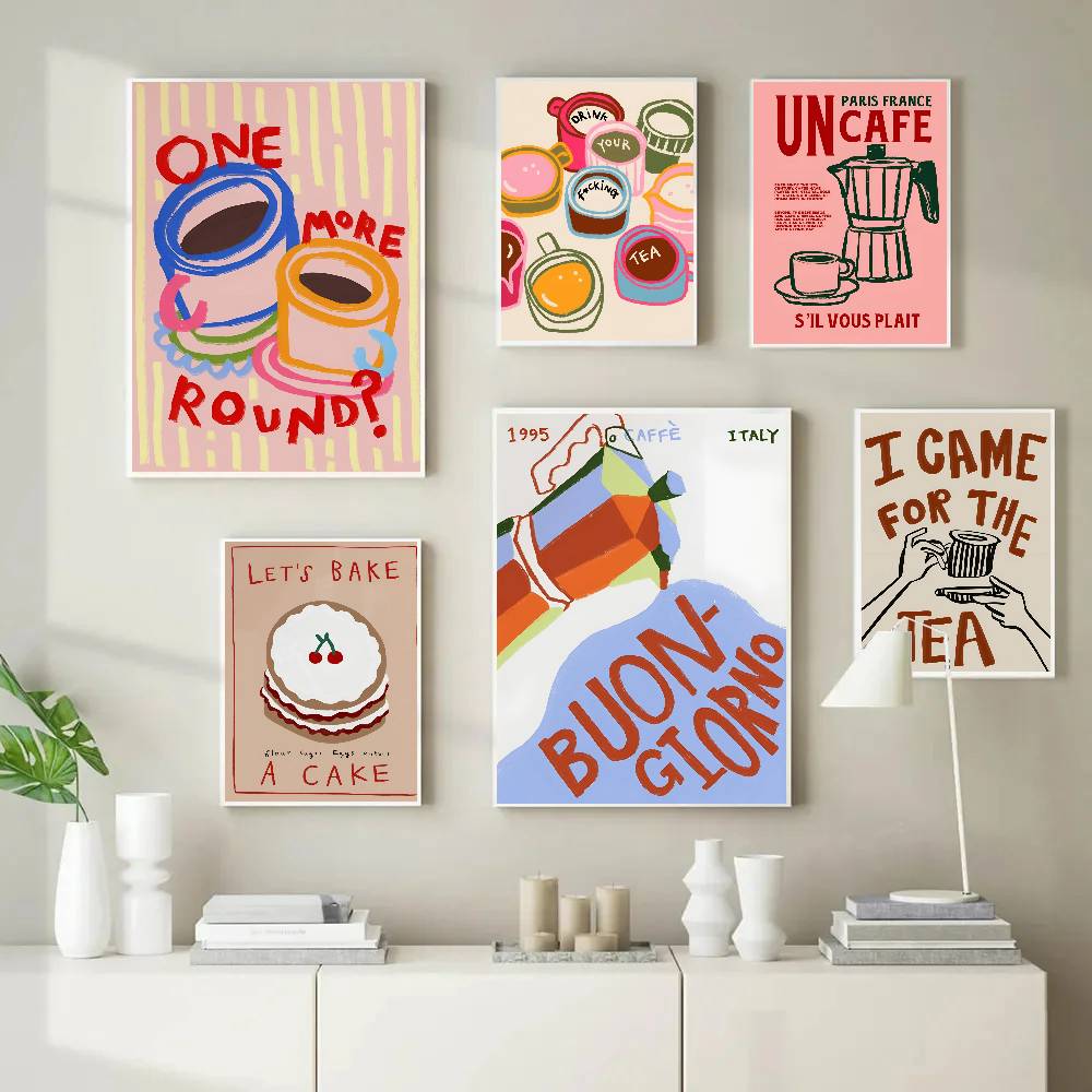 Постер с изображением цветных  – обзор и цена Wallpaper Coffee And Tea
