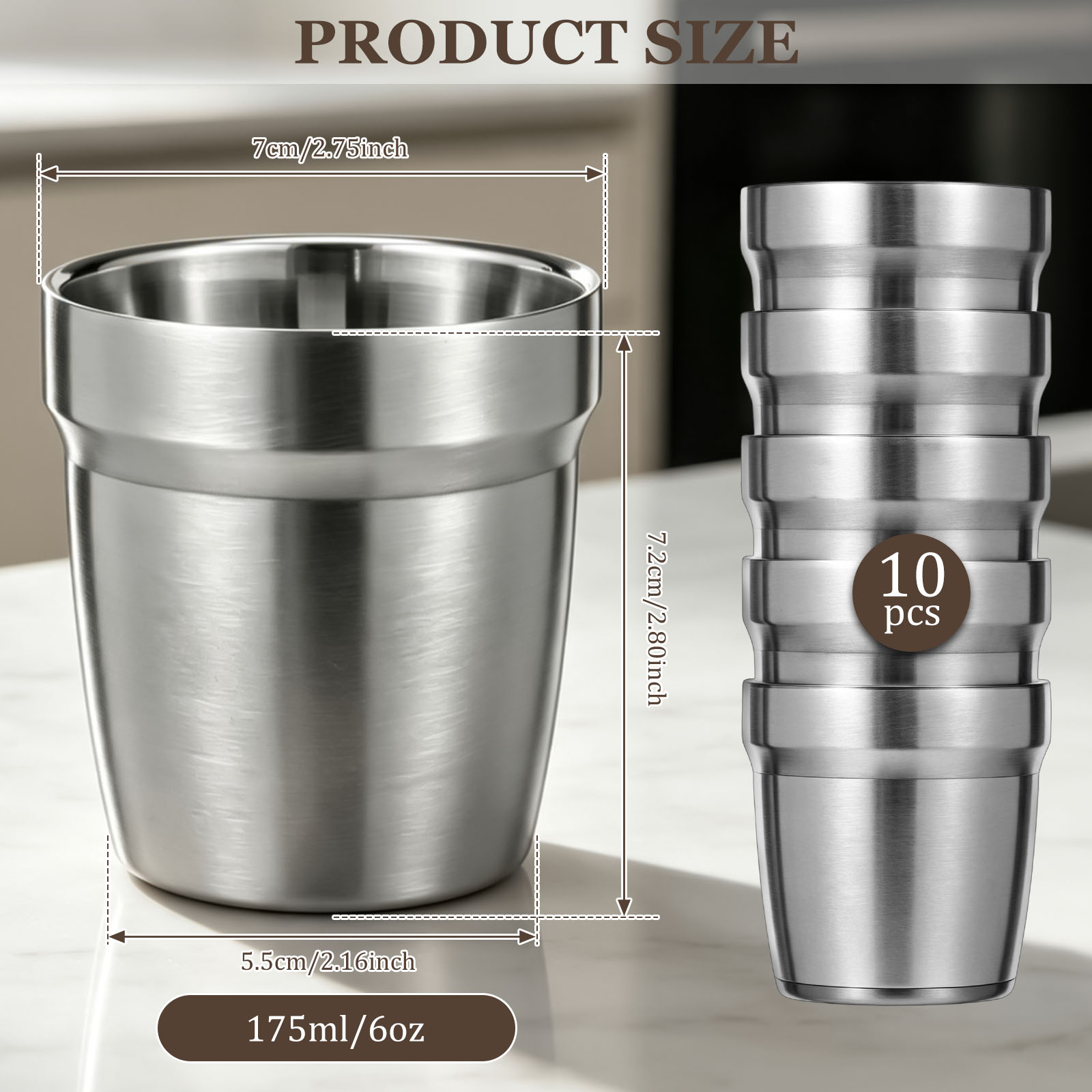 5/10 шт. стаканов из нержавеющ – обзор и цена Double Wall Mug