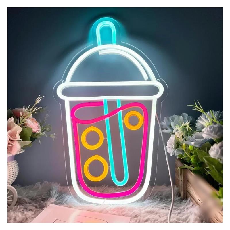 Неоновая вывеска Boba Tea, све – обзор и цена Wallpaper Coffee And Tea