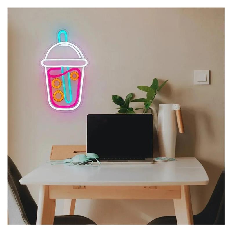 Неоновая вывеска Boba Tea, све – обзор и цена Wallpaper Coffee And Tea
