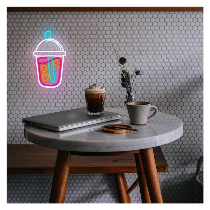 Неоновая вывеска Boba Tea, све – обзор и цена Wallpaper Coffee And Tea