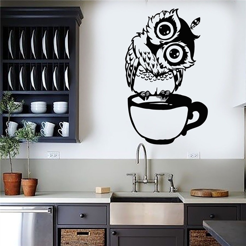 Забавная мультяшная наклейка с – обзор и цена Wallpaper Coffee And Tea