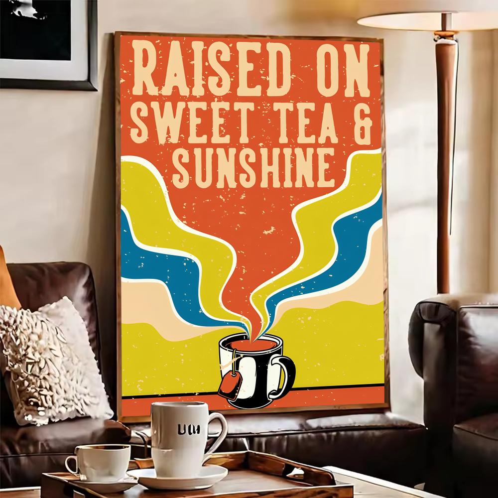 Винтажный постер с изображение – обзор и цена Wallpaper Coffee And Tea