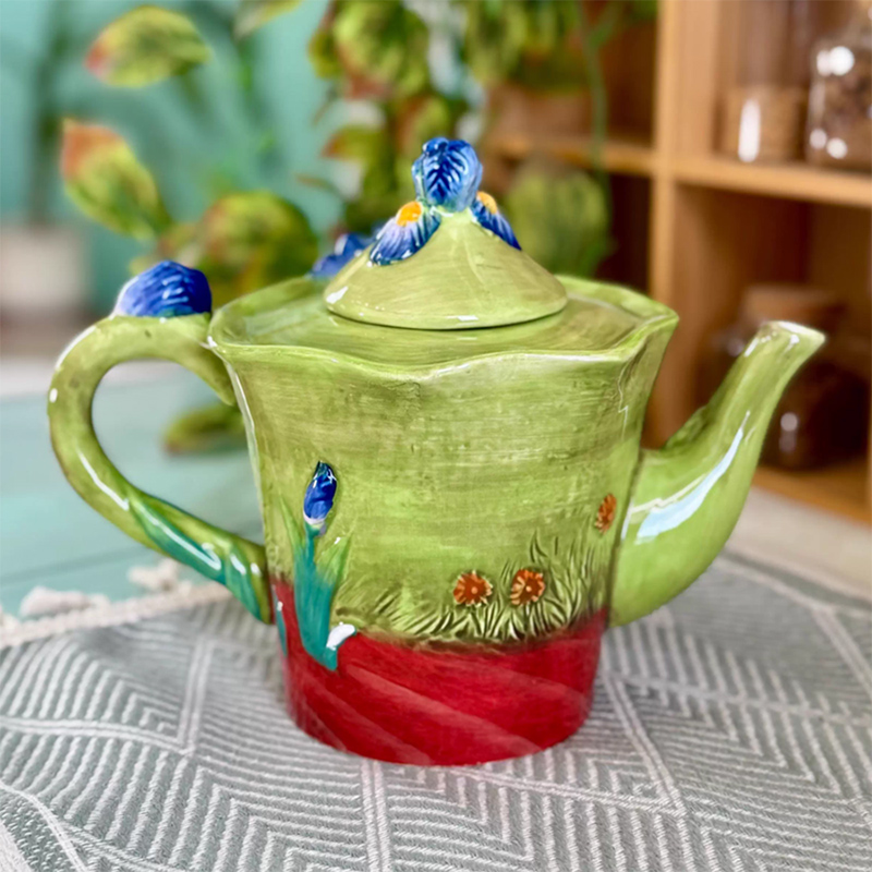 Креативная синяя цветочная кер – обзор и цена Coffee Tea Van