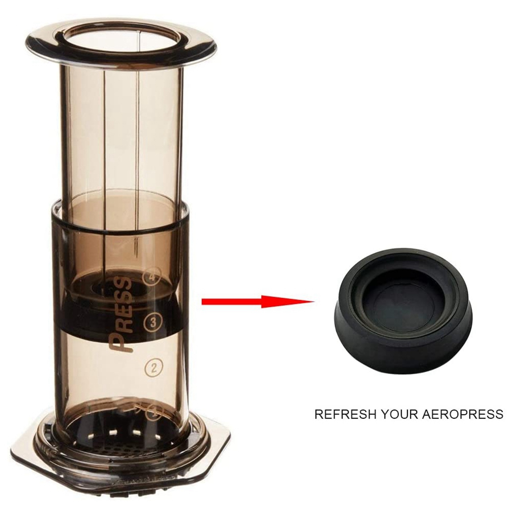 Резиновое уплотнение плунжера  – обзор и цена Aeropress Coffee Maker