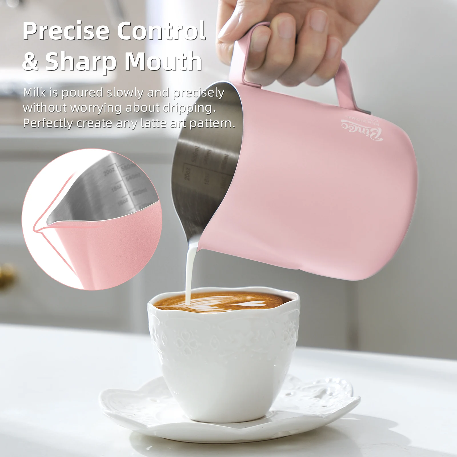 BINCOO 350/600 мл кувшин для в – обзор и цена Barista Milk Jug